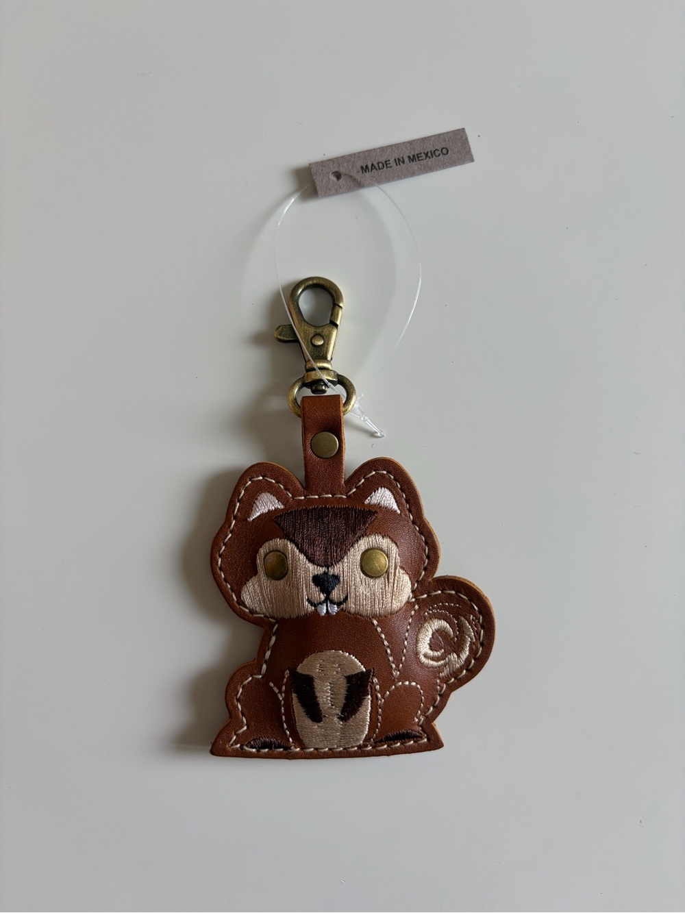 Portland Leather Goods Squirrel 🐿️ Woodland Animal Keychain 🪾 NWT